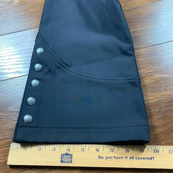 Athleta Flare Pants Women’s Size 4 Black Low Rise Zipper Pockets - Picture 5 of 7